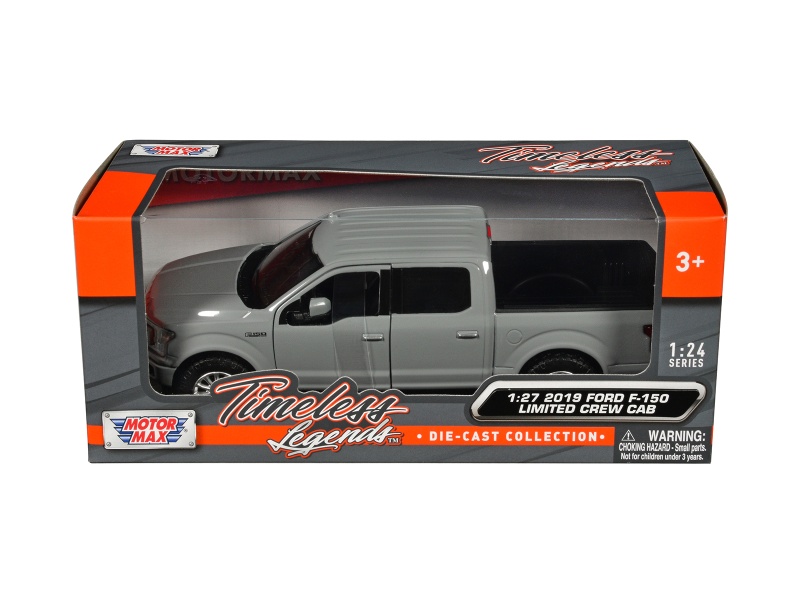2019 Ford F-150 Limited Crew Cab Pickup Truck Gray 'Timeless Legends' Series 1/24-1/27 Diecast Model Car by Motormax