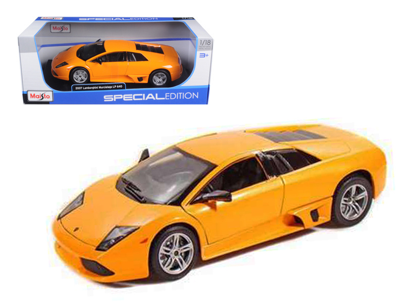 2007 Lamborghini Murcielago Lp640 Orange 1/18 Diecast Model Car By Maisto