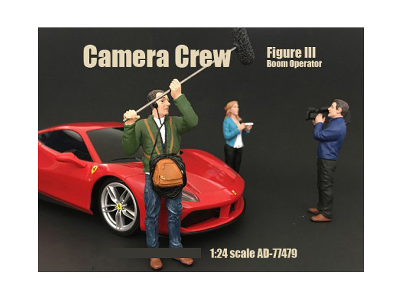 Camera Crew Figure Iii "Boom Operator" For 1:24 Scale Models By American Diorama