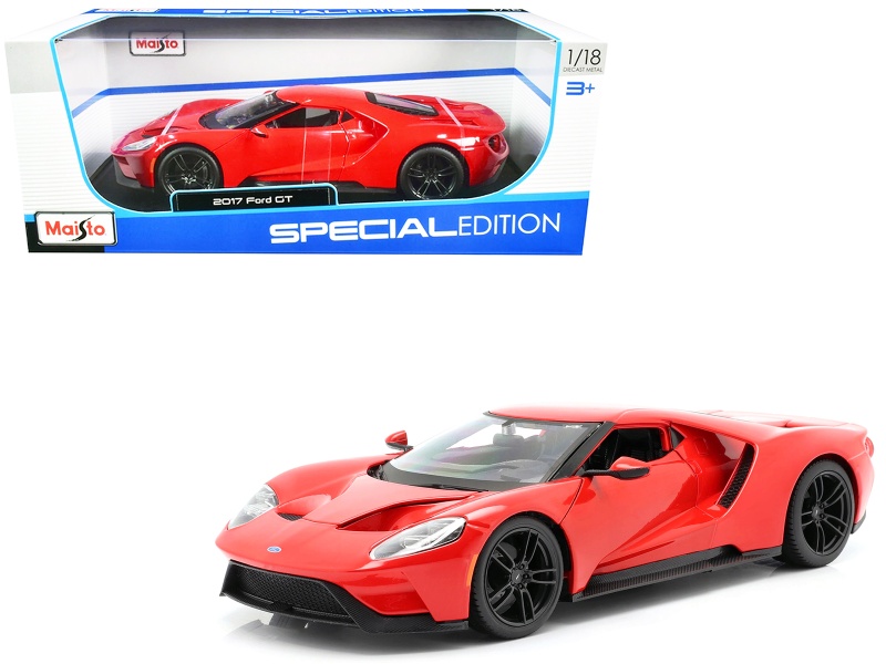 2017 Ford Gt Red With Black Wheels "Special Edition" 1/18 Diecast Model Car By Maisto