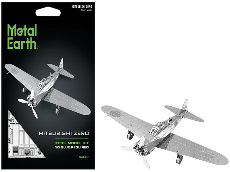 Model Kit Mitsubishi Zero Fighter Aircraft "Imperial Japanese Navy Air Service" (Moderate Difficulty) Steel Model By Metal Earth