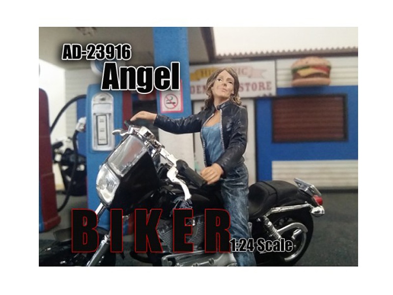 Biker Angel Figure For 1:24 Scale Models By American Diorama