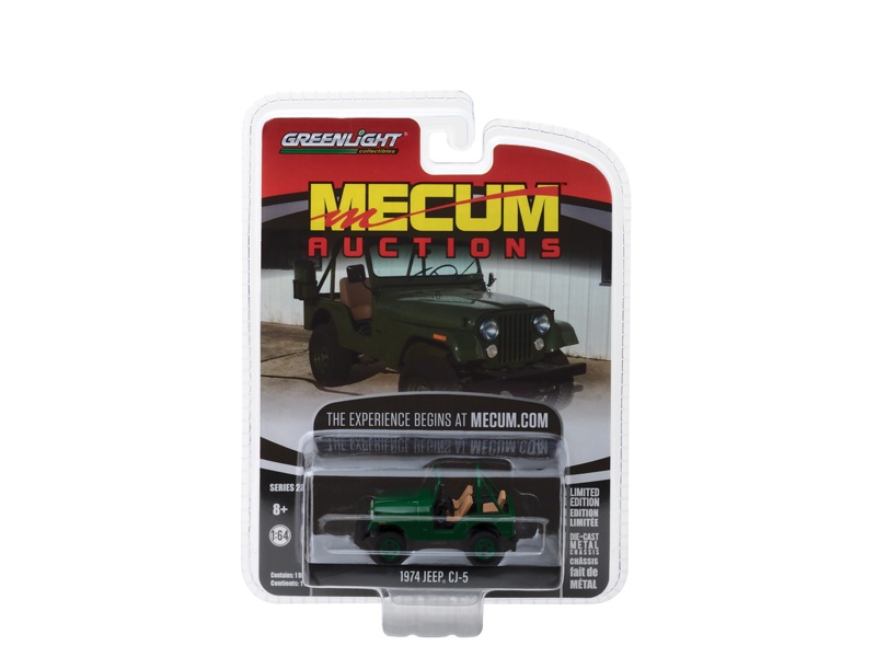 1974 Jeep Cj-5 Green (Dallas 2017) Mecum Auctions Collector Series 2 1/64 Diecast Model Car By Greenlight