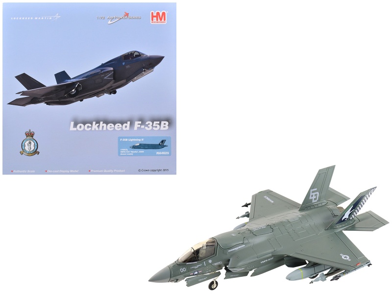 Lockheed Martin F-35B Lightning Ii Aircraft (Beast Mode) "170533 Vmfa-533 Hawks" (2025) United States Marine Corps "Air Power Series" 1/72 Diecast Model By Hobby Master