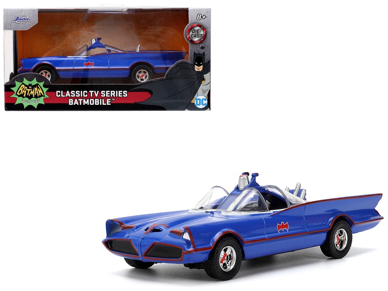 1966 Batmobile Blue "Batman" (1966-1968) Classic Tv Series "Hollywood Rides" Series 1/32 Diecast Model Car By Jada