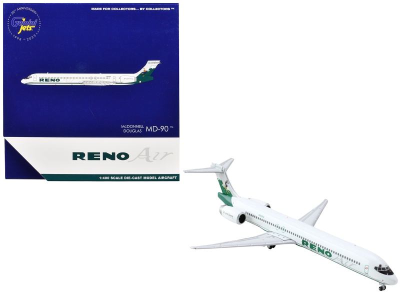 McDonnell Douglas MD-90 Commercial Aircraft 'Reno Air' (N905RA) 1/400 Diecast Model by GeminiJets