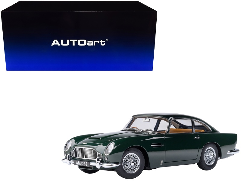 Aston Martin Db5 Rhd (Right Hand Drive) British Racing Green 1/18 Model Car By Autoart