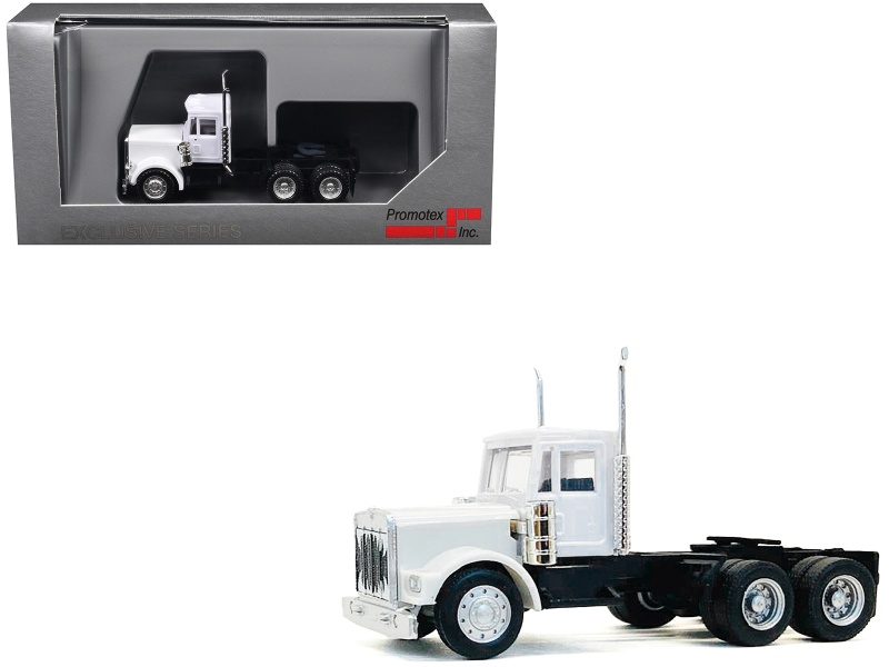 Kenworth W900 Short Day Cab White 1/87 (Ho) Plastic Model Car By Promotex