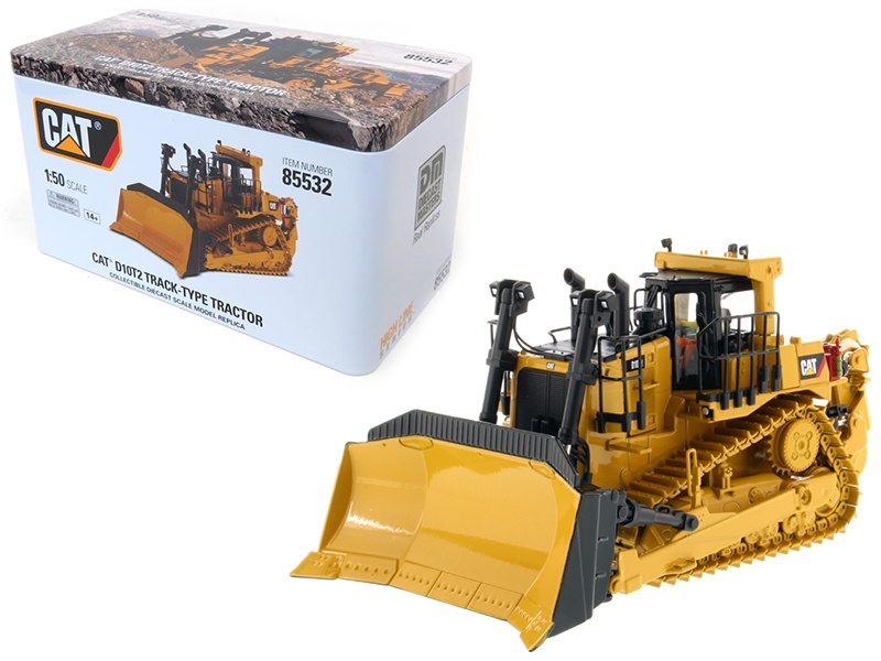 Cat Caterpillar D10t2 Track Type Tractor Dozer With Operator "High Line Series" 1/50 Diecast Model By Diecast Masters