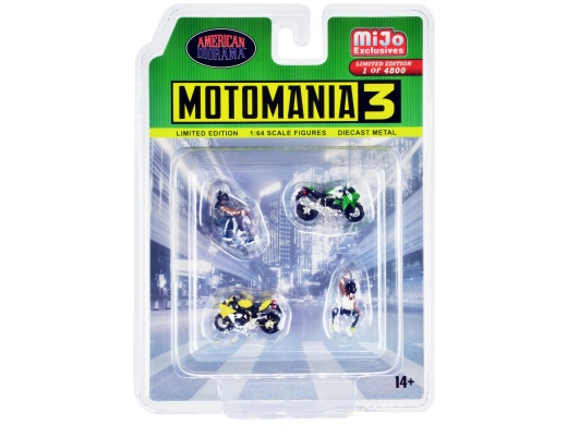 Motomania 3 1/64 Scale Diecast Set - Limited Edition to 4800 Pieces