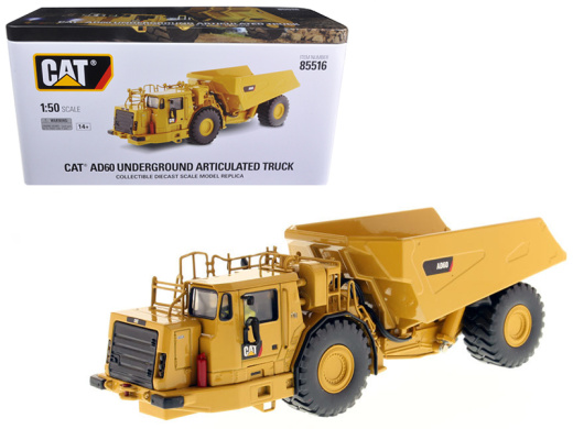 CAT Caterpillar AD60 Articulated Underground Truck with Operator Diecast Model