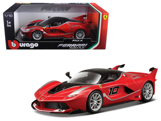 Ferrari Fxx-K #10 Red 1/18 Diecast Model Car By Bburago
