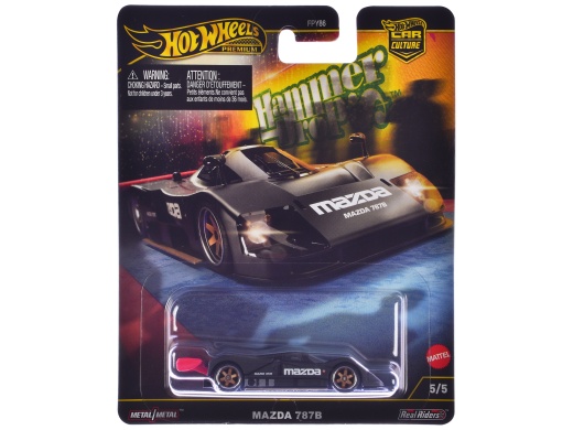 Mazda 787B Prototype Race Car Black "Hammer Drop" Series Diecast Model Car By Hot Wheels