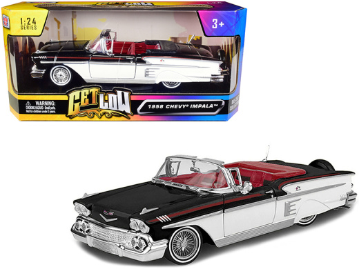 1958 Chevrolet Impala Convertible Lowrider Diecast Model Car - Motormax 1/24 Scale