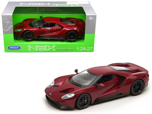 2017 Ford GT Red 1/24-1:27 Diecast Model Car by Welly