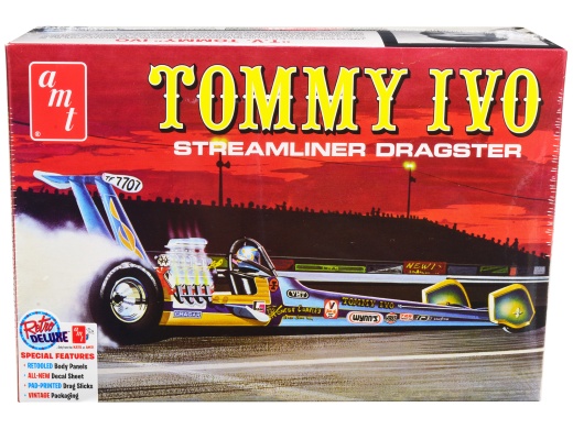AMT Skill 2 Model Kit Tommy Ivo Streamliner Dragster 1/25 Scale Model