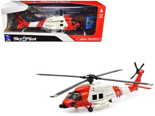 Sikorsky HH-60J Jayhawk Helicopter Red and White 'United States Coast Guard' 'Sky Pilot' Series 1/60 Diecast Model