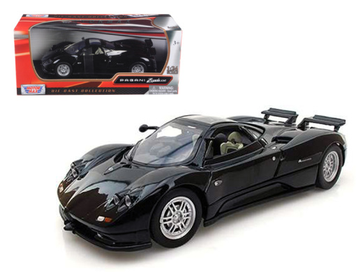 Pagani Zonda C12 Black 1/24 Diecast Car Model By Motormax