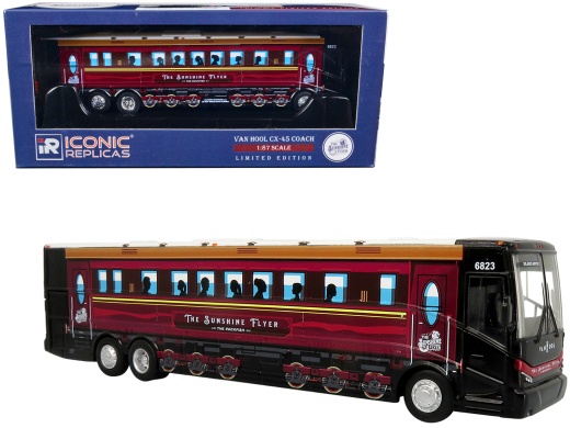 Van Hool Cx-45 Coach Bus Academy Bus Lines 'The Sunshine Flyer: The Rockfish' 1/87 Diecast Model By Iconic Replicas