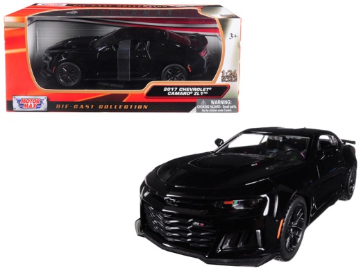 2017 Chevrolet Camaro Zl1 Black 1/24 Diecast Model Car By Motormax