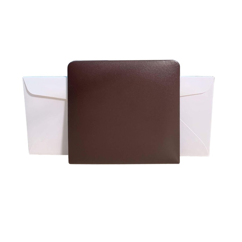 Chocolate Brown Leather Letter Holder