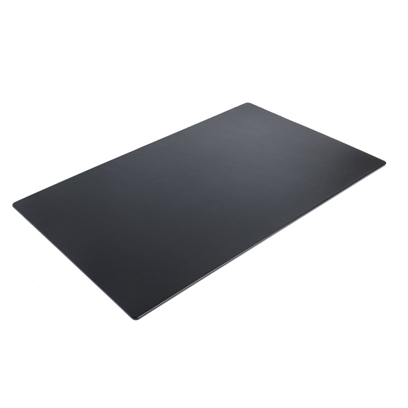 Black Leather 38" X 24" Desk Mat Without Rails