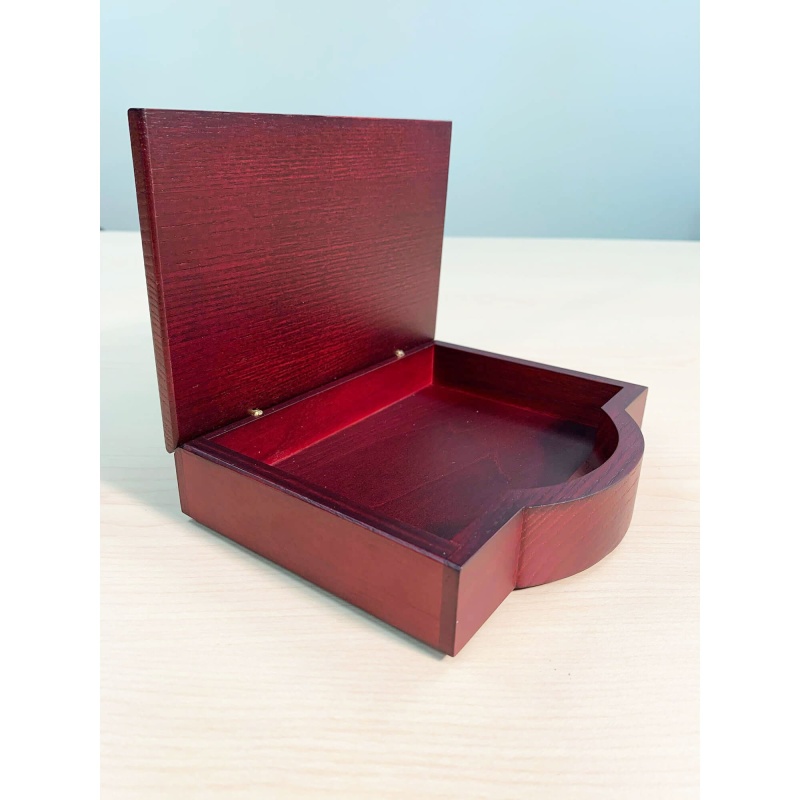 Rosewood & Leather 4" X 6" Memo Holder