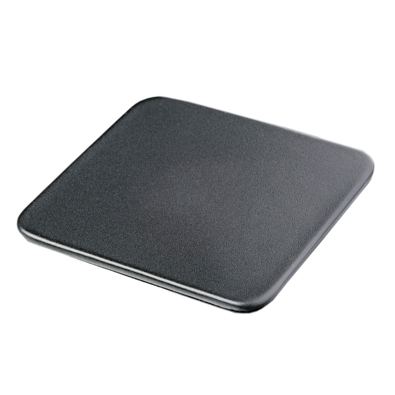 Classic Black Leather Square Coaster Set With Holder