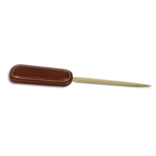 Rustic Brown Leather Letter Opener by Dacasso