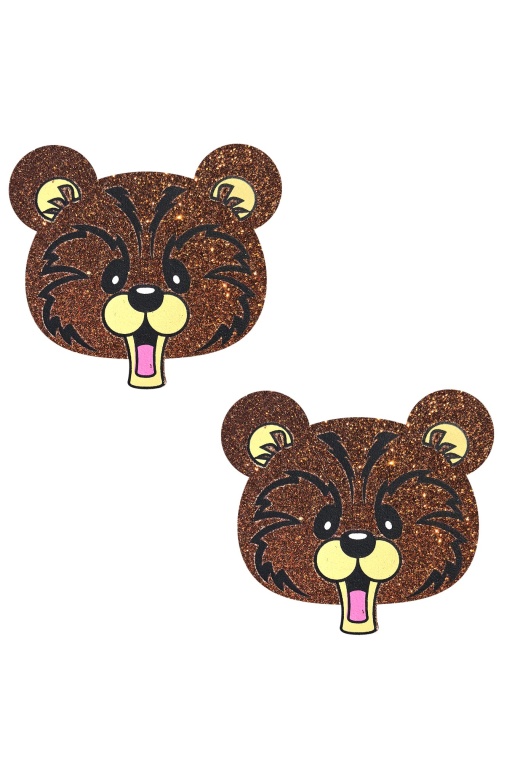 Grizzo Bear Glitter Nipztix Pasties - Donna Di Capri