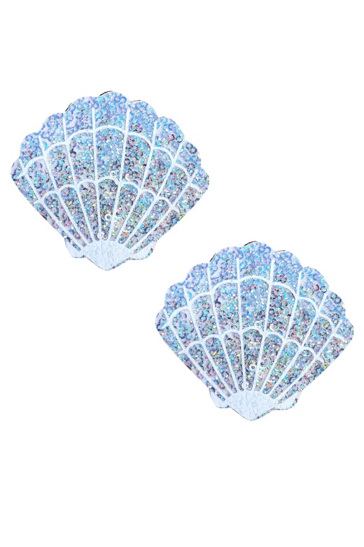 Unicorn Tears Sparkle Sequin Shell Pasties by Donna Di Capri