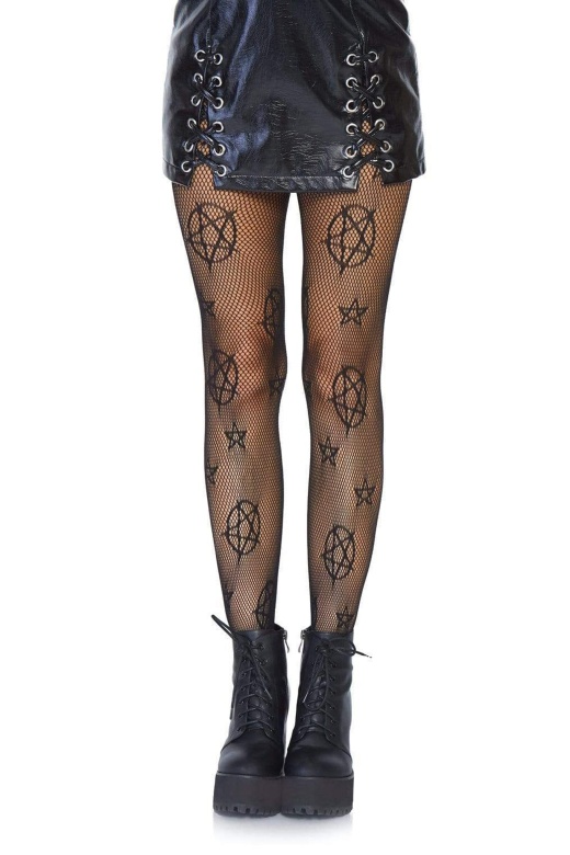 Occult Net Tights - One Size / Black by Donna Di Capri