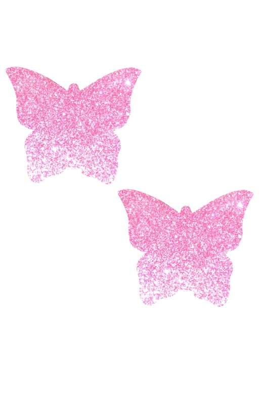Sparkle Pony Pink Glitter Butterfly Pasties - Donna Di Capri