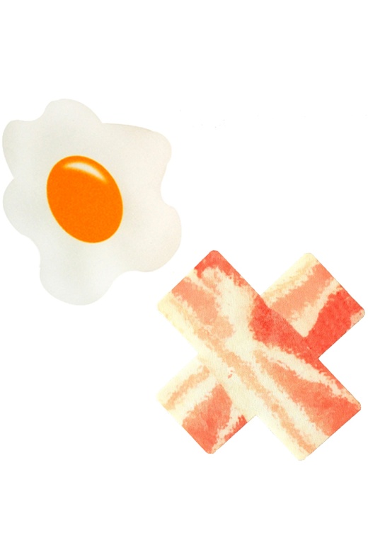 Eggs O Nipztix Pasties by Donna Di Capri - Discreet Breakfast Fashion Accessory