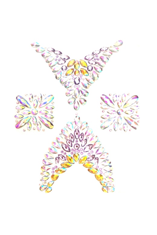 Donna Di Capri Zlda Four-Piece Crystal Sticker Top