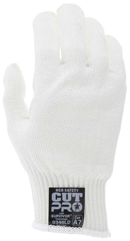 Mcr Safety 9346Md Survivor Gloves - Medium Weight, Uncoated, Fiberglass/Spectra, Ambidextrous Hand