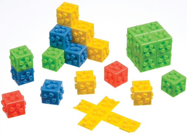 Color Cubes, Wooden, Set of 102