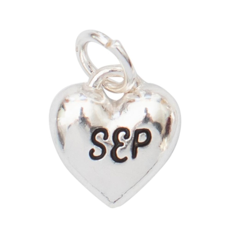 September Charm Silver Heart