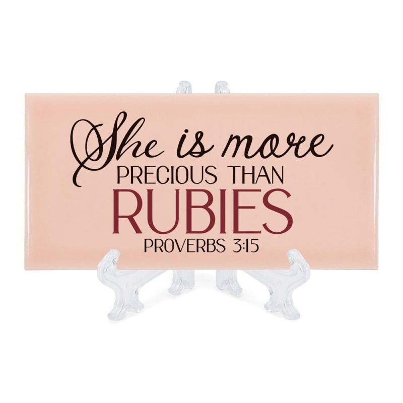 Tbltop Tile She Is Precious Prov. 3:15