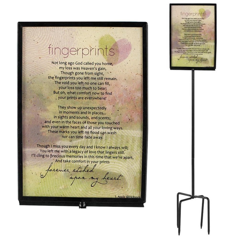 Dicksons Fingerprints Glass Memorial Garden Marker