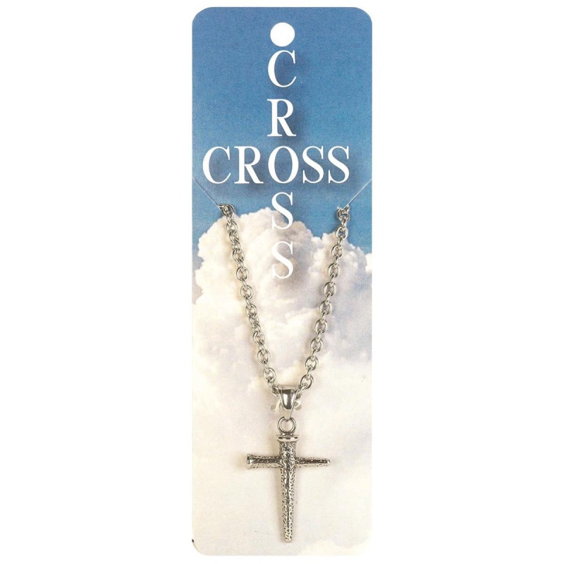 Nail Cross Stainless Steel 18" Chain
