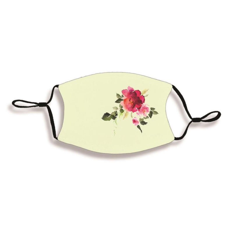 Pink Floral On Cream
