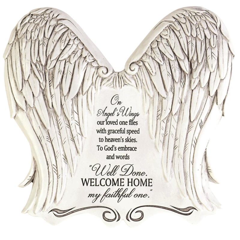 Garden Stone Angels Wings Resin