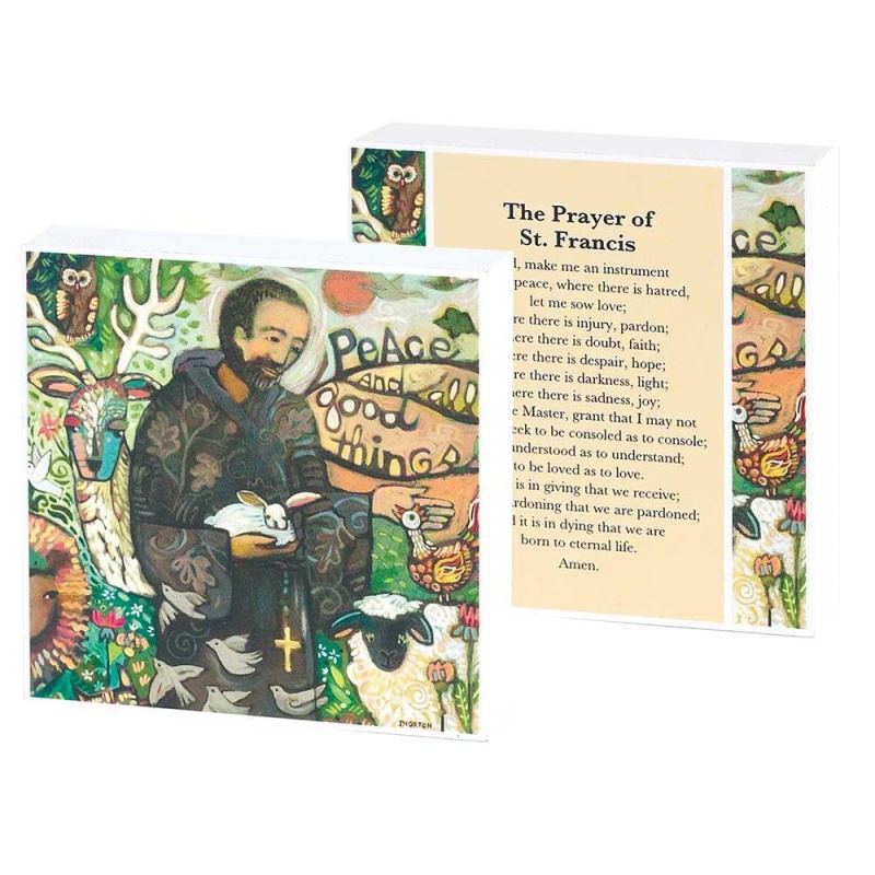 Prayer of St. Francis Double-Sided Tabletop Plaque