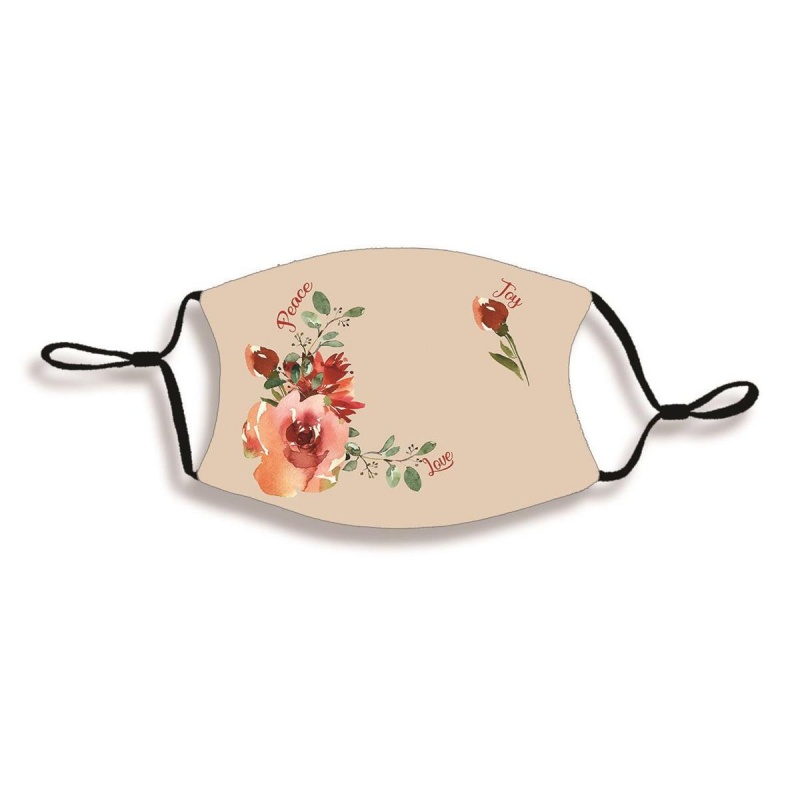 Peace, Joy and Love Floral Face Mask
