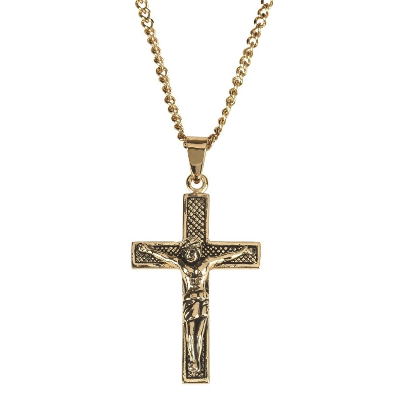 Nk Crucifix/Corpus Gld Plt Ox 24"Ch