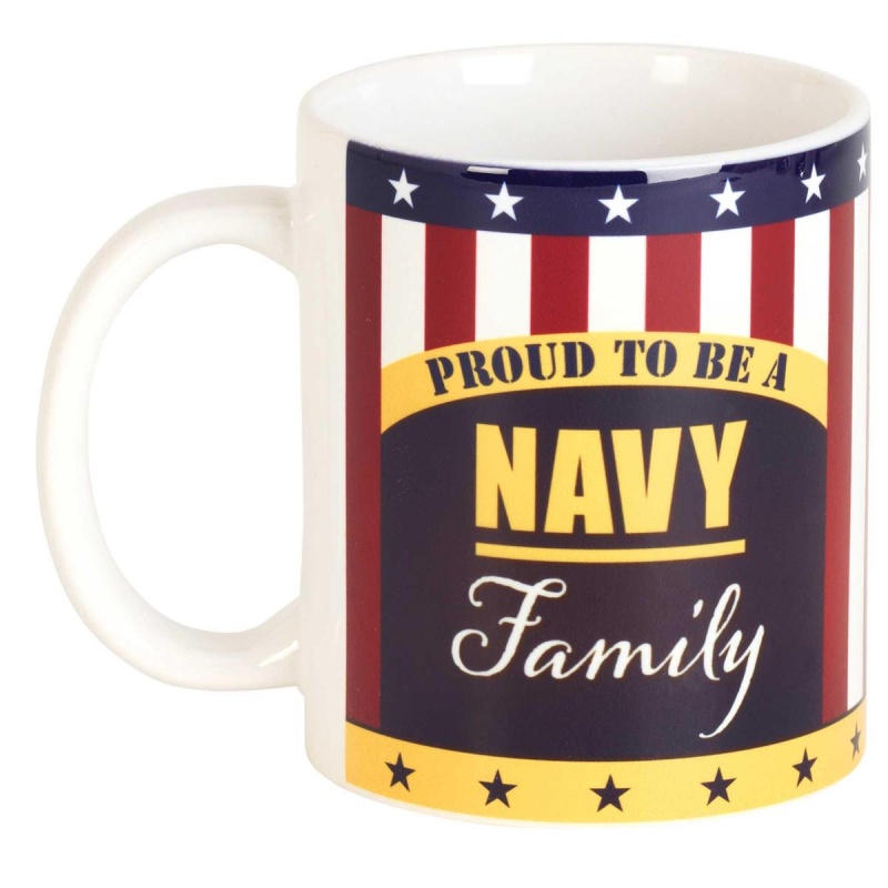Proud To Be a Navy Family Ceramic Mug, 11 Oz