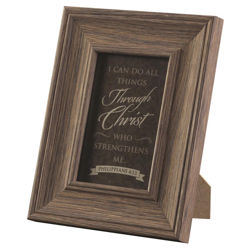 Photo Frame I Can Do All Things Navy