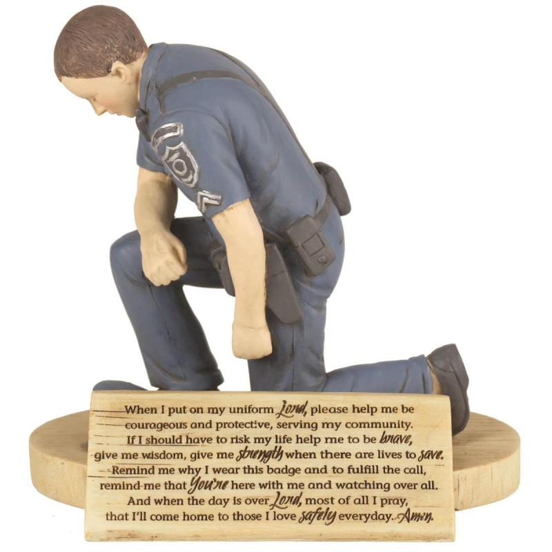 Police Officer Prayer Figurine