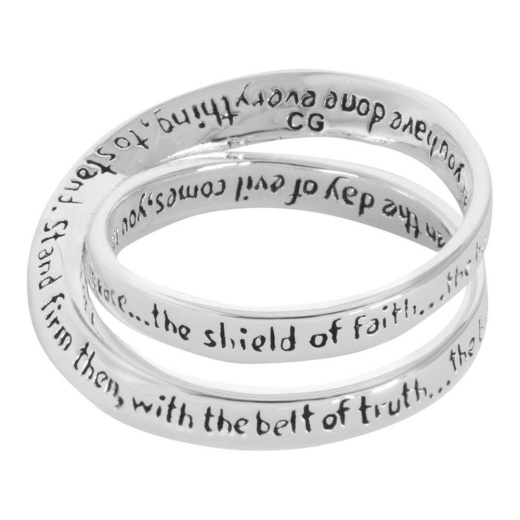 Rng-Sp Dbl Mobius Ep6:13 Sz 7 - Silver Plated Double Mobius Ring
